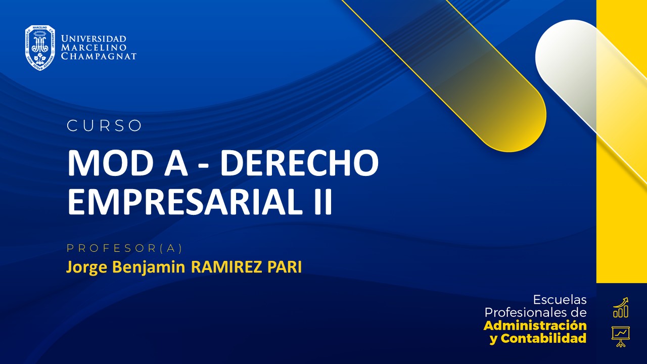 MOD A - DERECHO EMPRESARIAL II