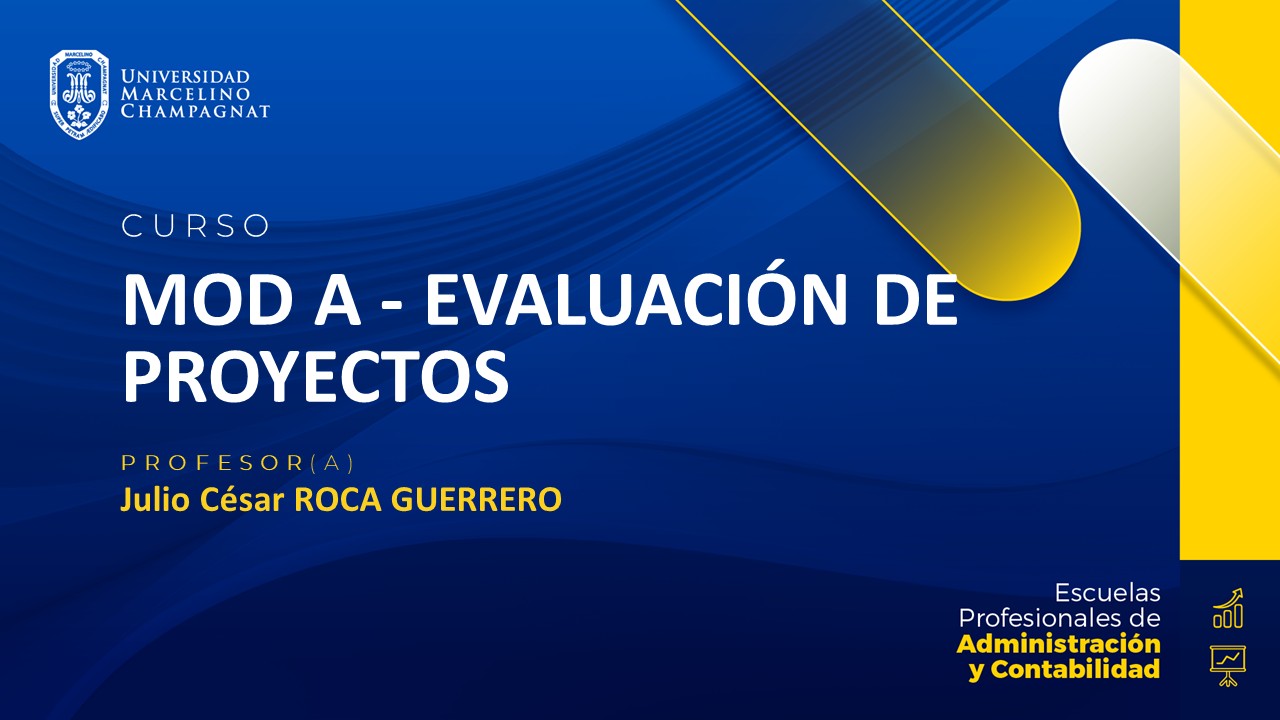 MOD A - EVALUACION DE PROYECTOS