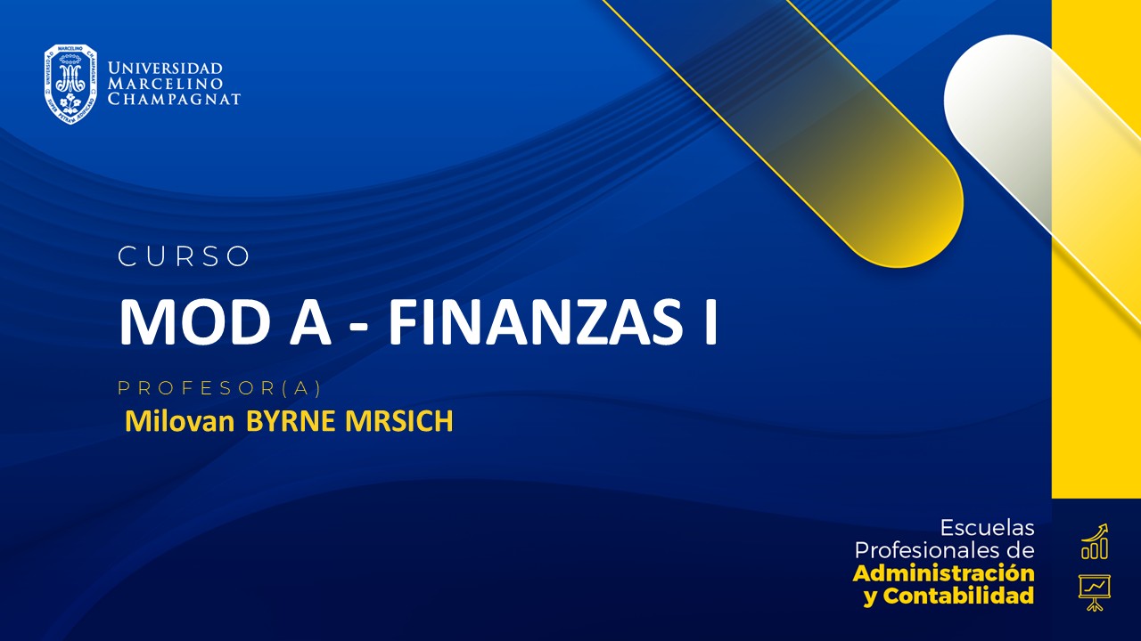 MOD A - FINANZAS I