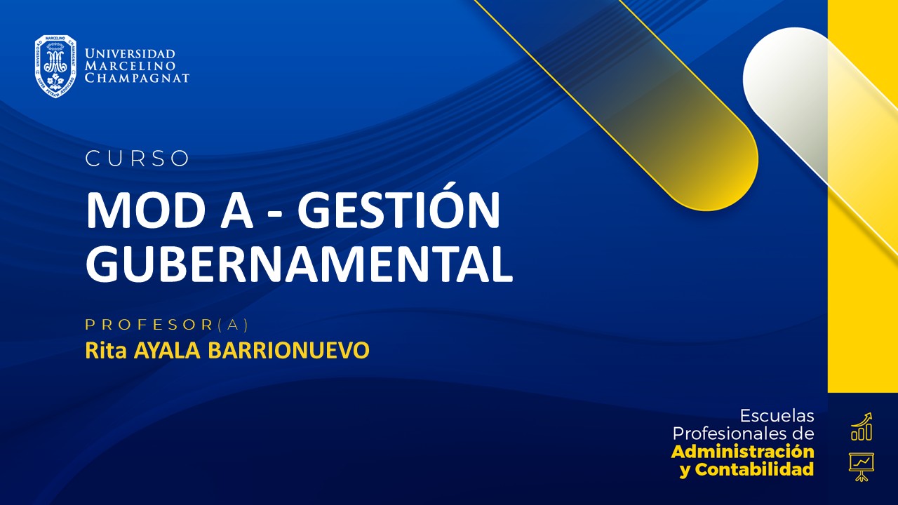 MOD A - GESTION GUBERNAMENTAL