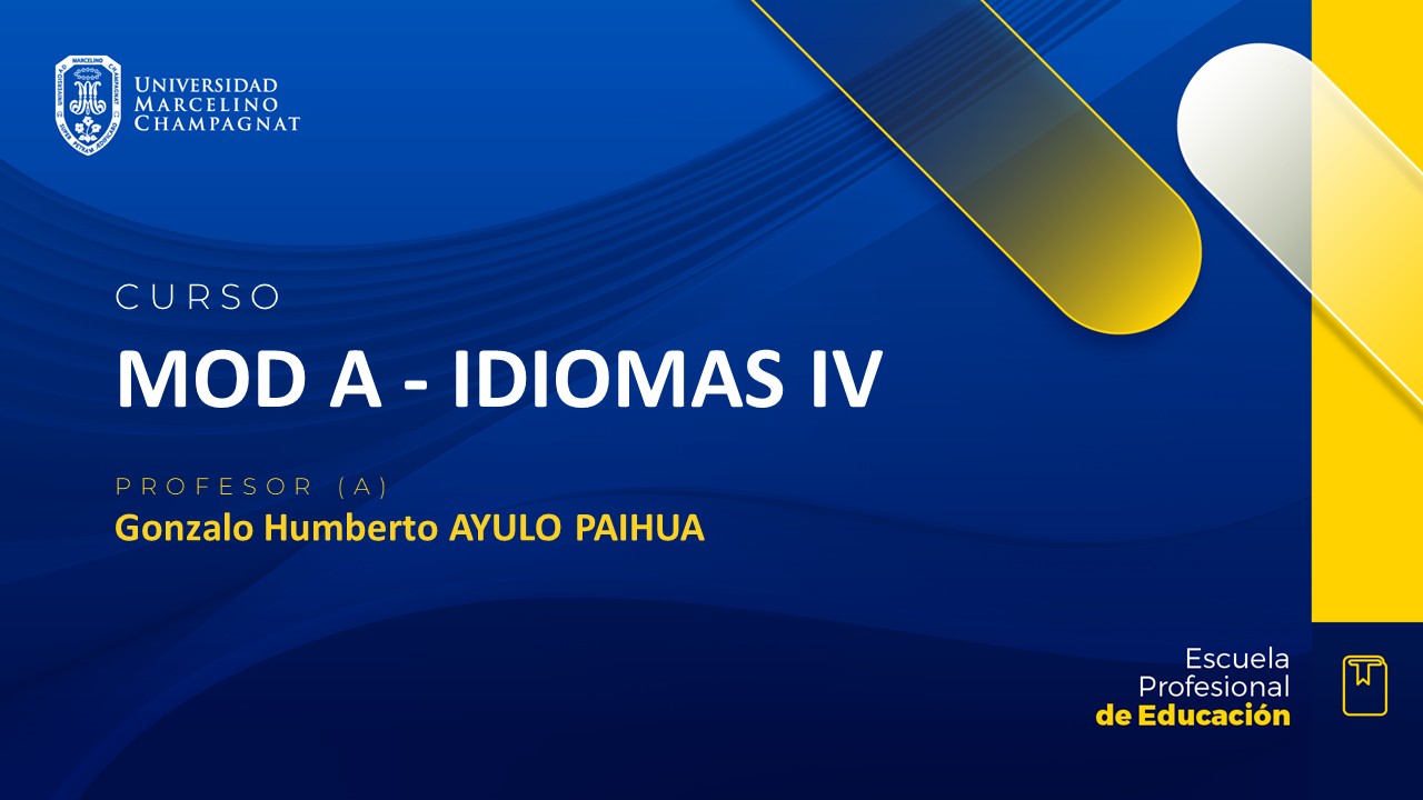 MOD A - IDIOMAS IV (AYULO)