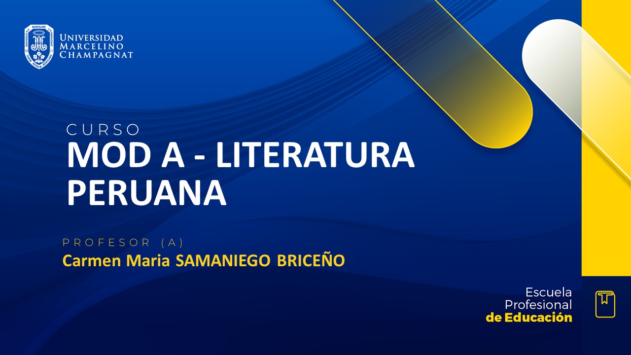 MOD A - LITERATURA PERUANA