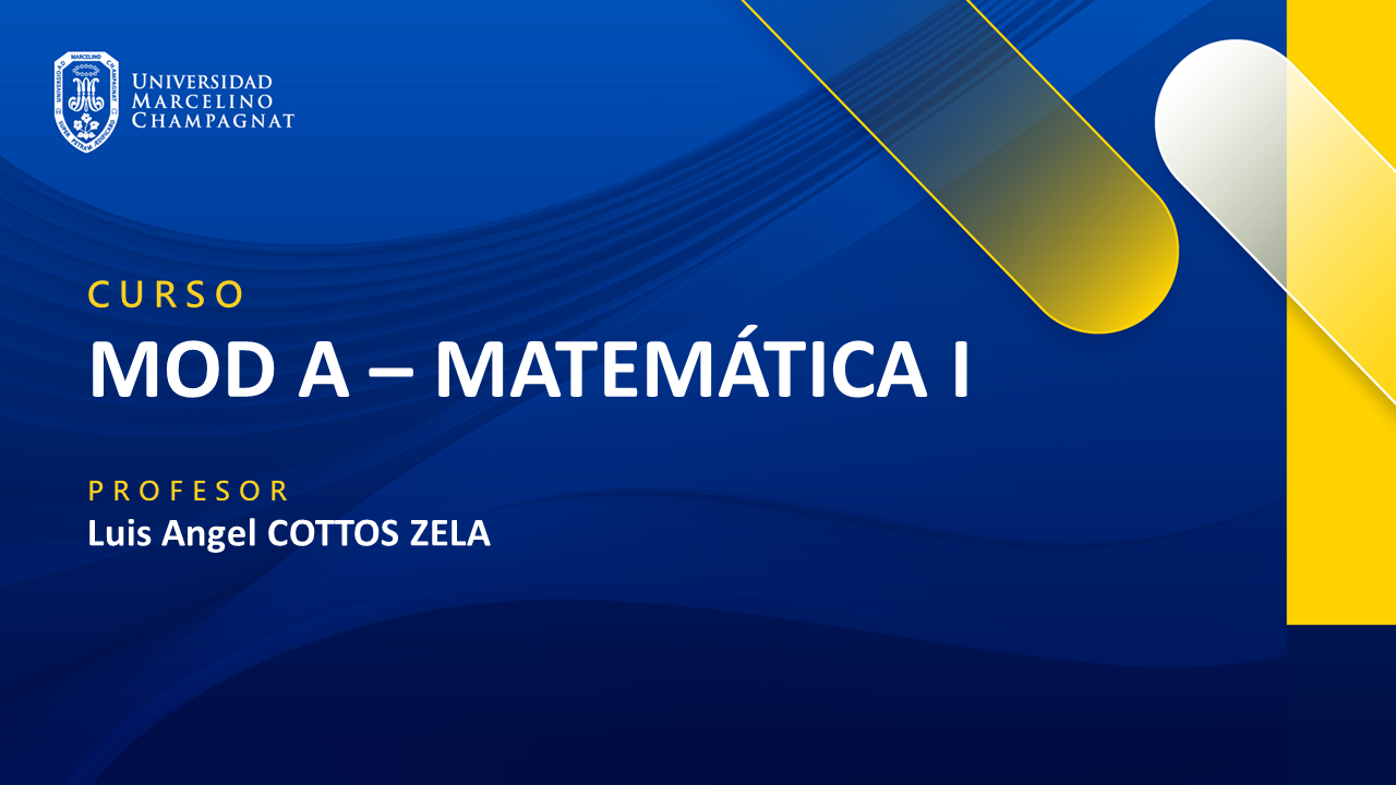 MOD A - MATEMATICA I (LC)