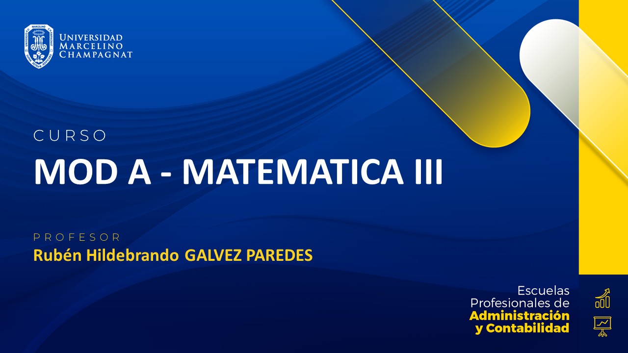 MOD A - MATEMATICA III