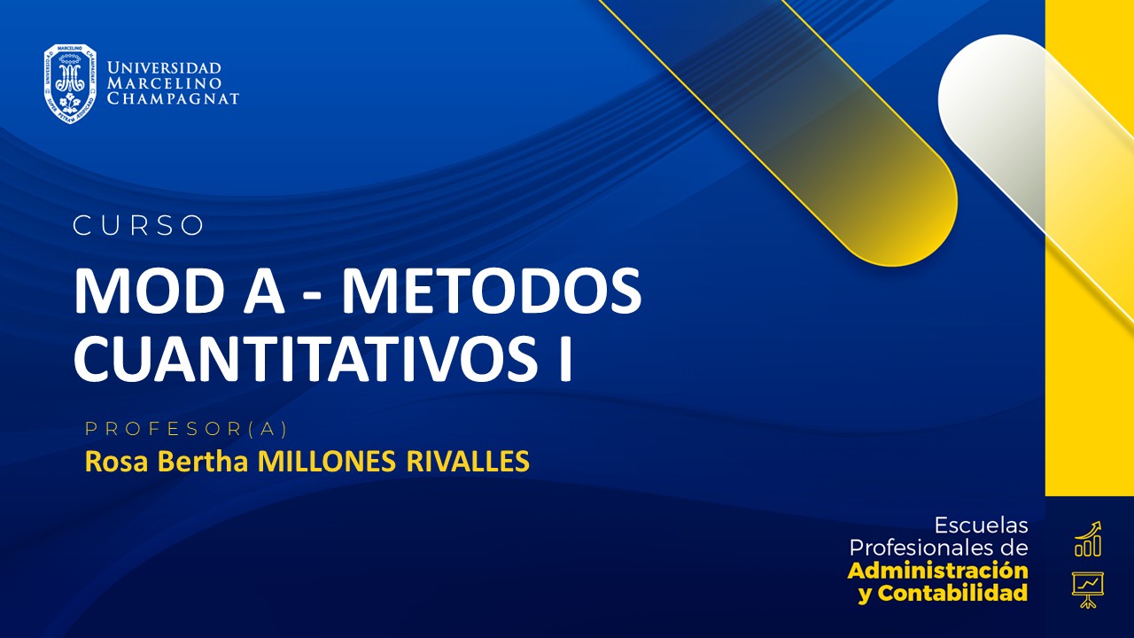 MOD A - METODOS CUANTITATIVOS I
