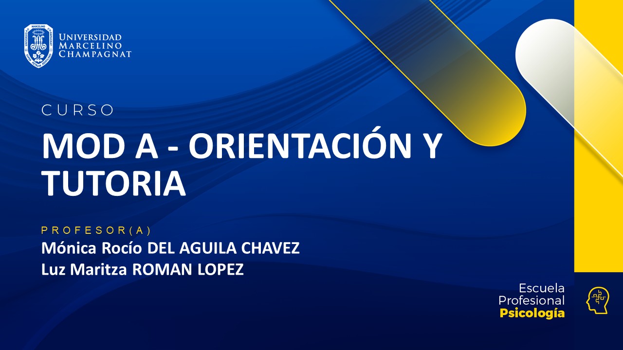 MOD A - ORIENTACION Y TUTORIA 
