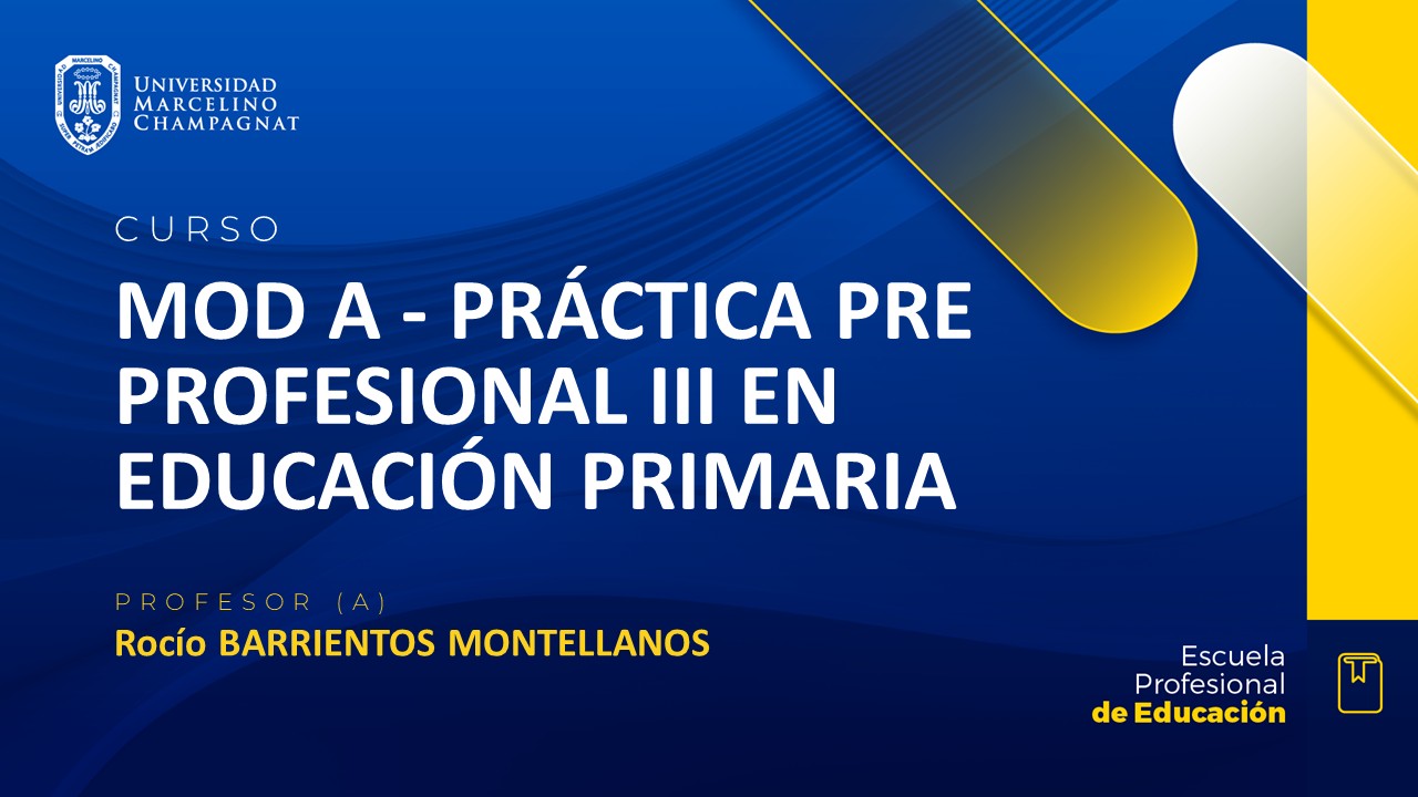 MOD A - PRACTICA PRE PROFESIONAL III EN EDUCACION PRIMARIA