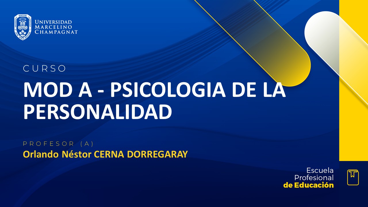 MOD A - PSICOLOGIA DE LA PERSONALIDAD 