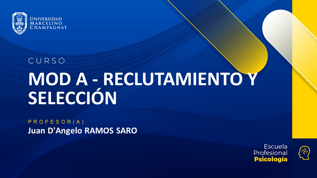 MOD A - RECLUTAMIENTO Y SELECCION