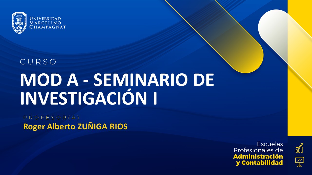 MOD A - SEMINARIO DE INVESTIGACION I