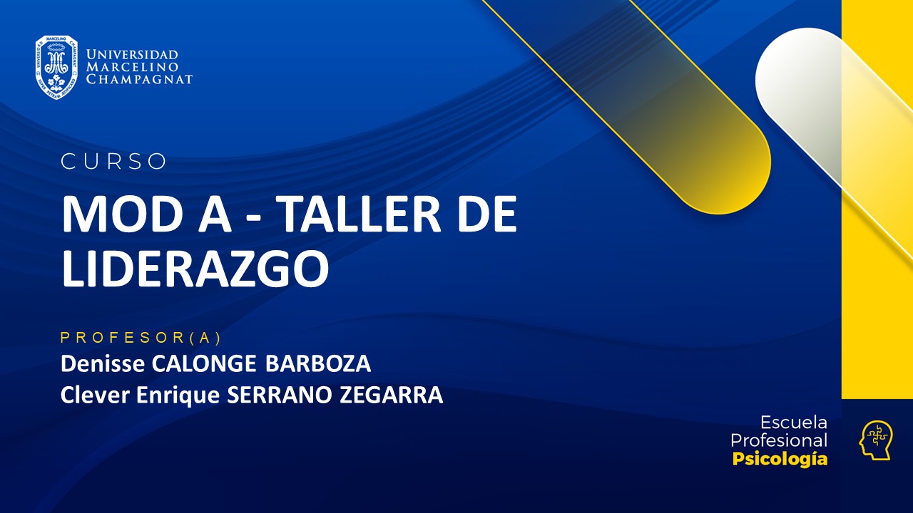 MOD A - TALLER DE LIDERAZGO