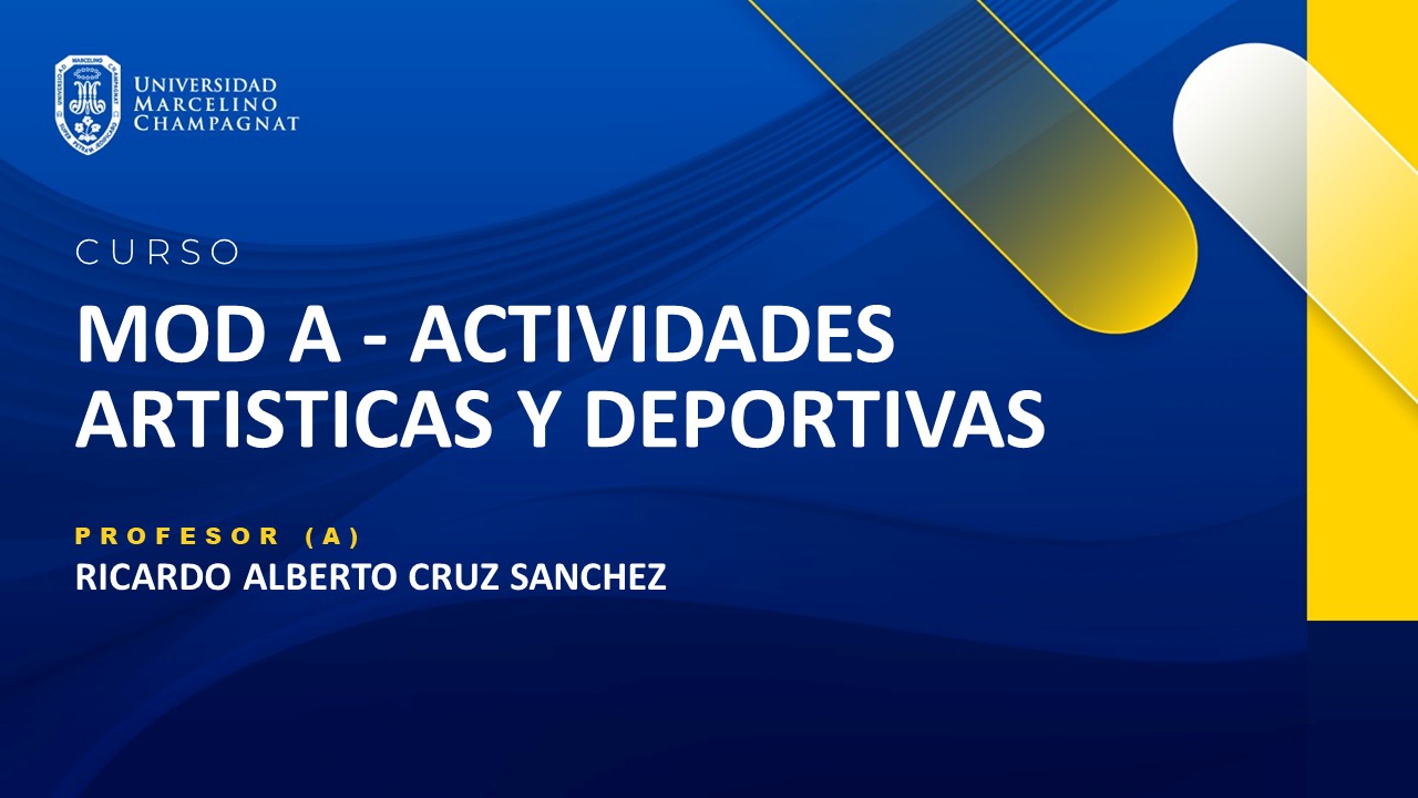 MOD A - ACTIVIDADES ARTISTICAS Y DEPORTIVAS (BAILE MODERNO) - RICARDO CRUZ