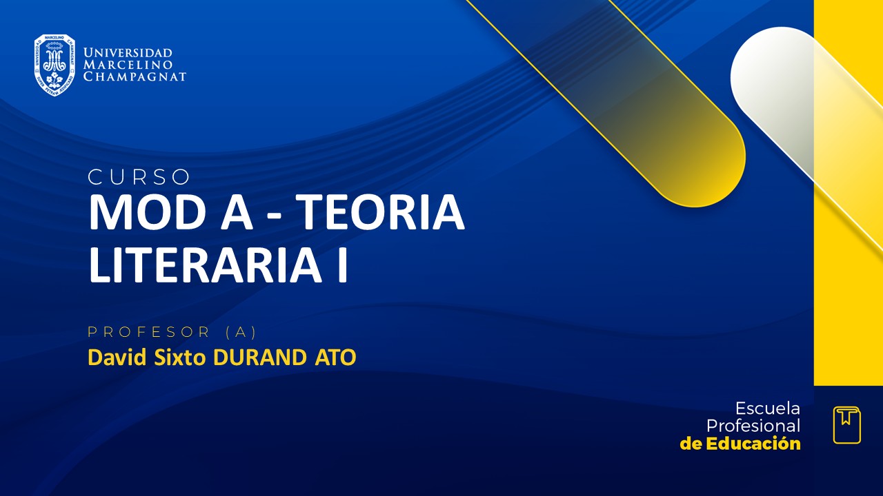 MOD A - TEORIA LITERARIA I