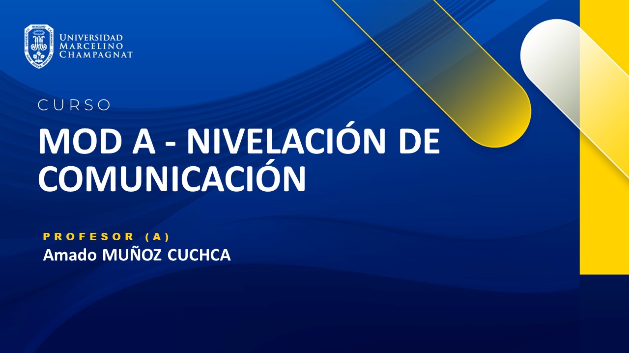 MOD A - NIVELACIÓN DE COMUNICACIÓN