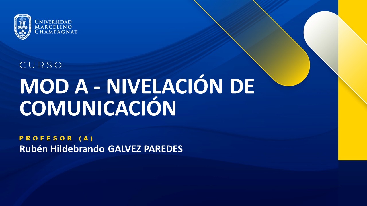 MOD A - NIVELACIÓN DE COMUNICACIÓN