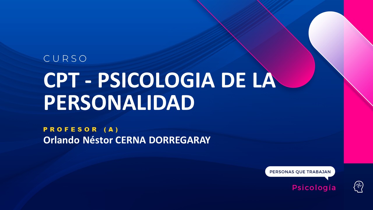 CPT - PSICOLOGIA DE LA PERSONALIDAD