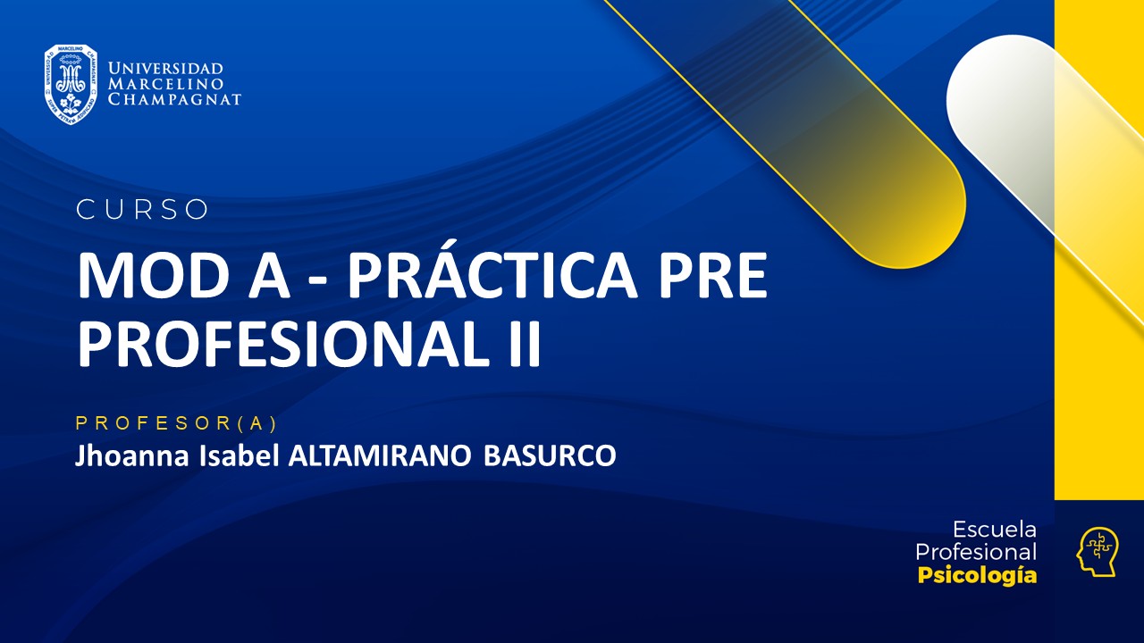 MOD A - PRACTICA PRE PROFESIONAL II (12AVO)
