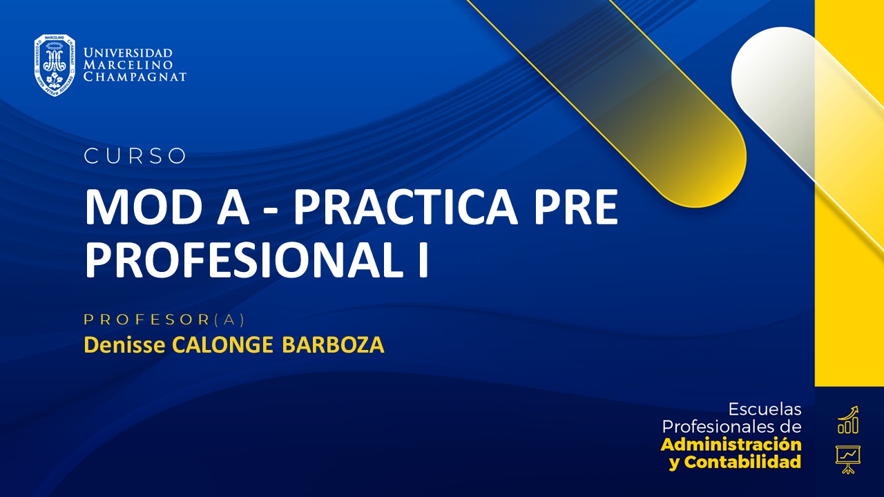 MOD A - PRACTICA PRE PROFESIONAL I