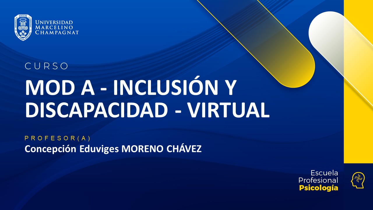 MOD A - INCLUSIÓN Y DISCAPACIDAD - VIRTUAL
