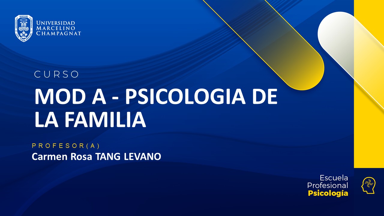 MOD A - PSICOLOGIA DE LA FAMILIA - VIRTUAL