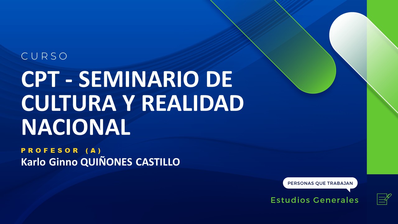 CPT - SEMINARIO DE CULTURA Y REALIDAD NACIONAL - VIRTUAL