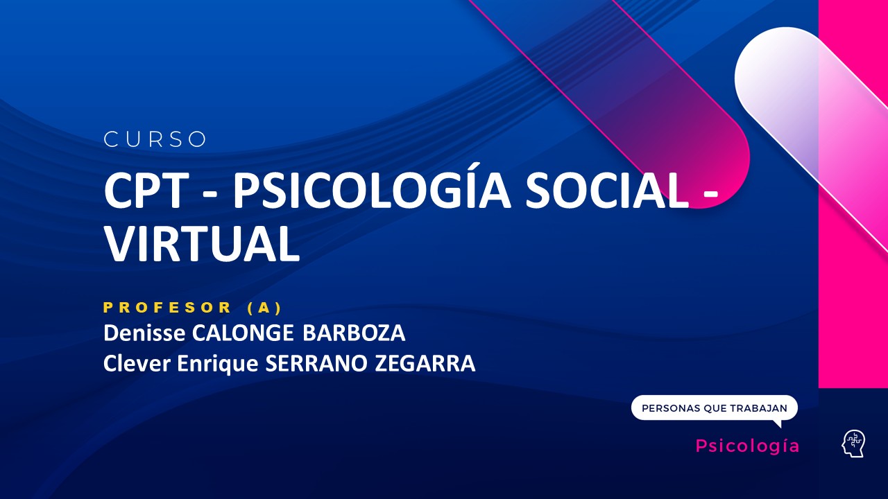 CPT - PSICOLOGÍA SOCIAL - VIRTUAL