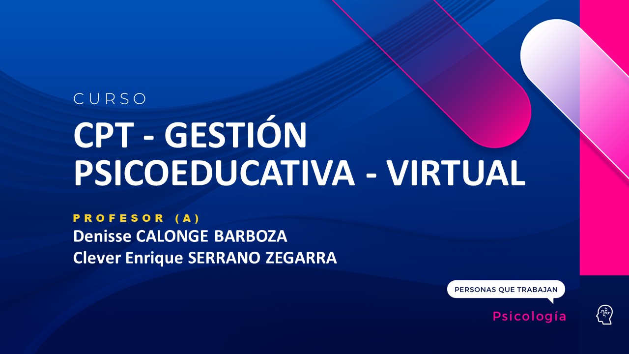 CPT - GESTIÓN PSICOEDUCATIVA - VIRTUAL