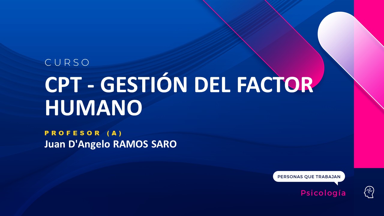 CPT - GESTIÓN DEL FACTOR HUMANO - VIRTUAL