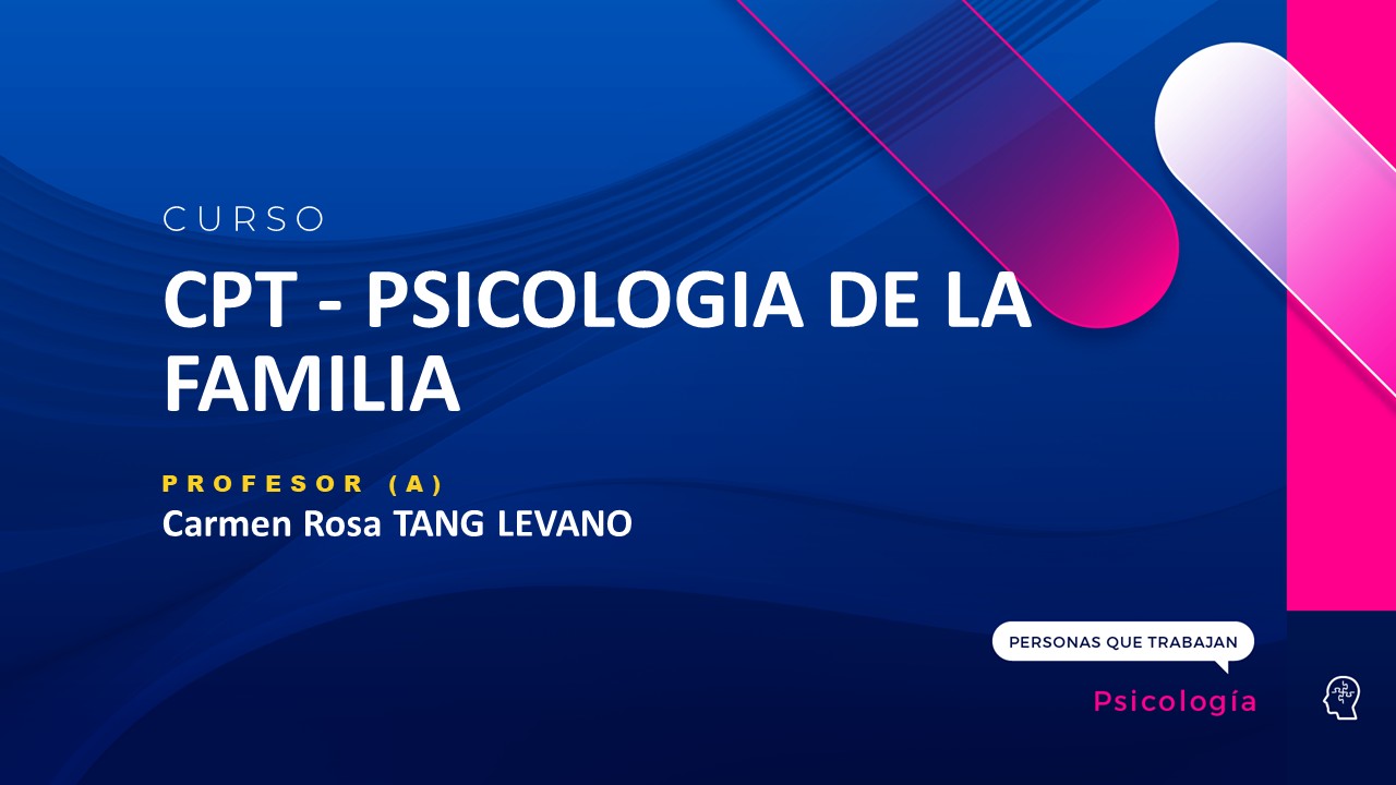 CPT - PSICOLOGÍA DE LA FAMILIA - VIRTUAL