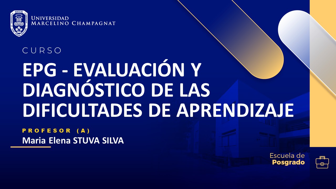 EPG - EVALUACIÓN Y DIAGNÓSTICO DE LAS DIFICULTADES DE APRENDIZAJE