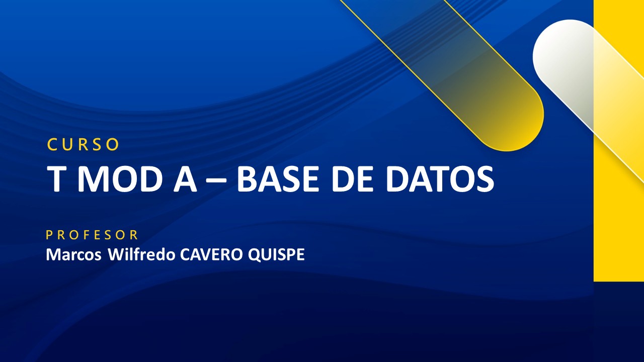 T MOD A - BASE DE DATOS