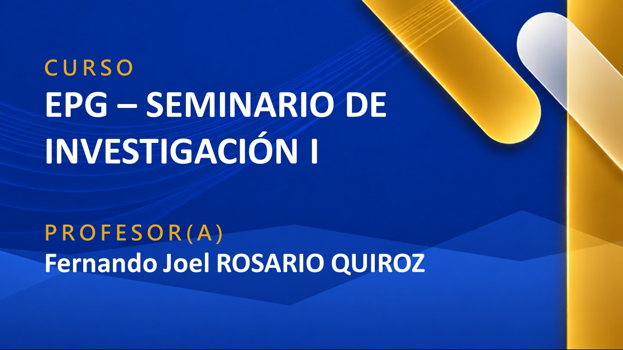 EPG - SEMINARIO DE INVESTIGACIÓN I