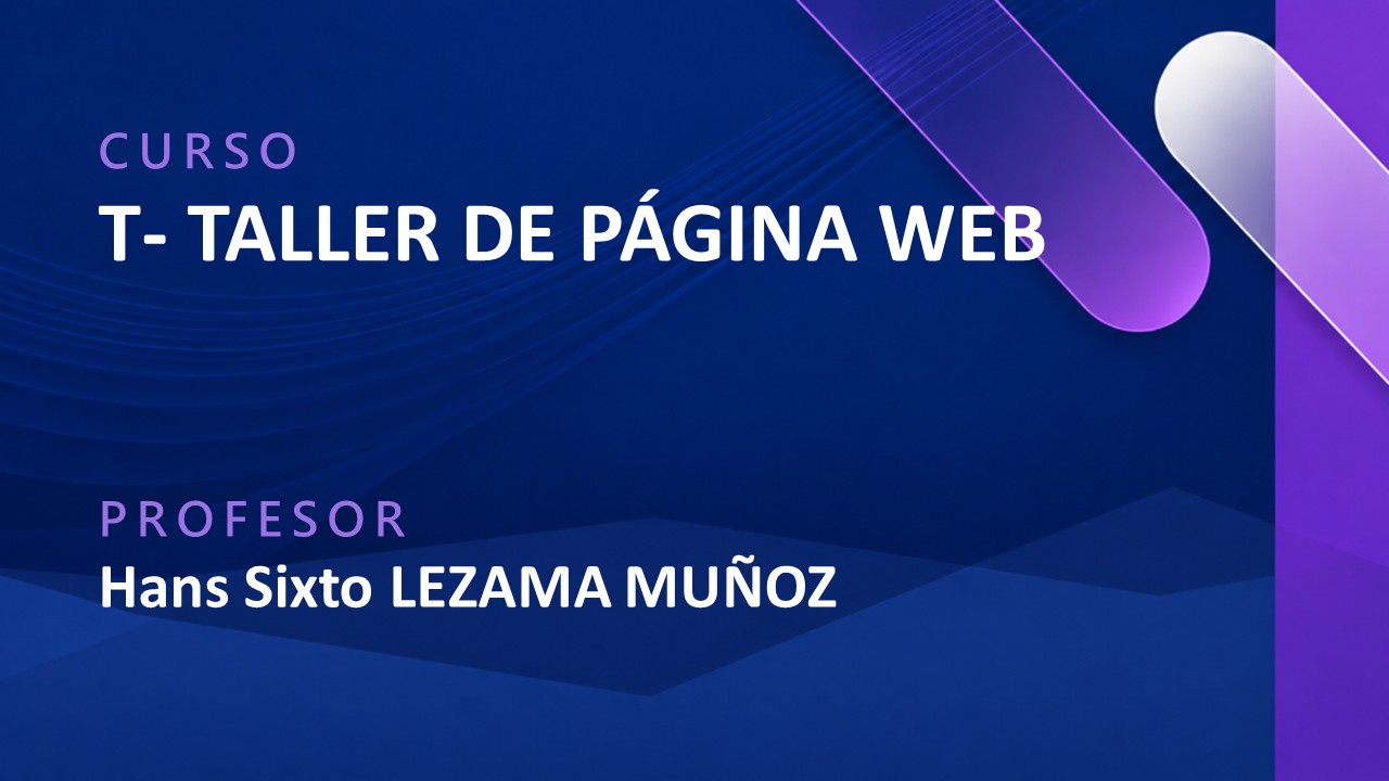 T - TALLER DE PAGINA WEB