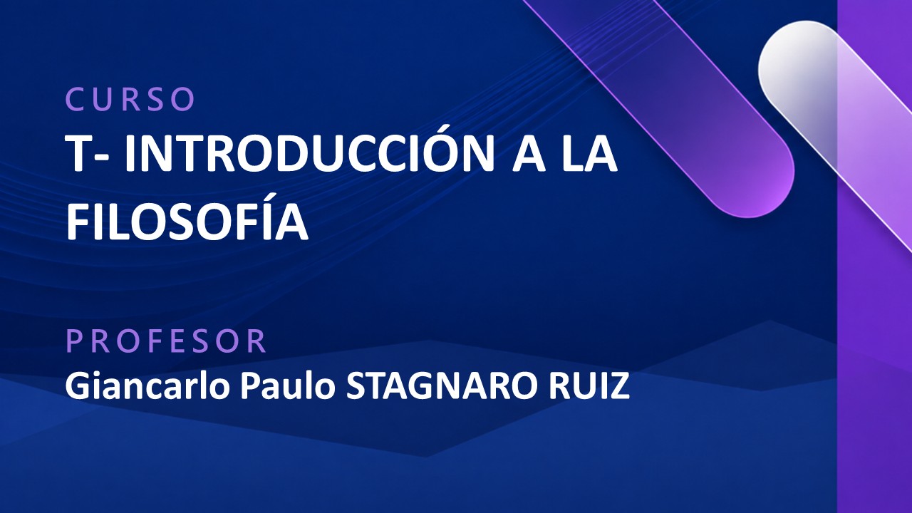 T - INTRODUCCIÓN A LA FILOSOFÍA
