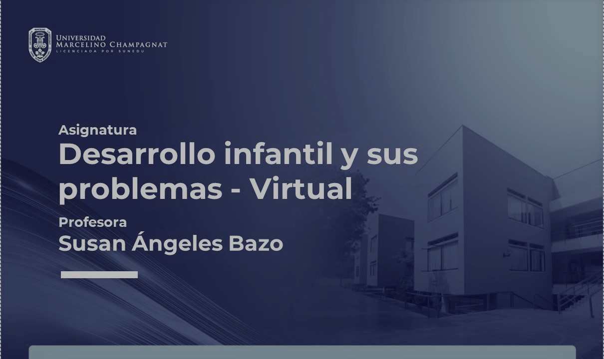 DESARROLLO INFANTIL Y SUS PROBLEMAS - VIRTUAL
