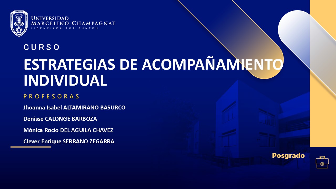 ESTRATEGIAS DE ACOMPAÑAMIENTO INDIVIDUAL